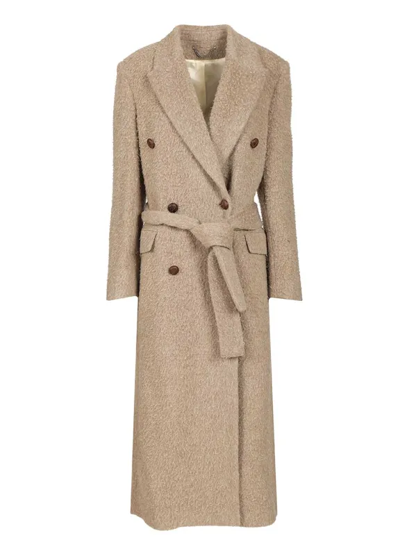 Journey Collection Double-Breasted Coat Coats Beige made by Wanan Luxury