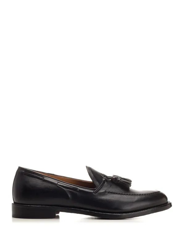 Leather Loafer With Tassels Loafers Black made by Wanan Luxury