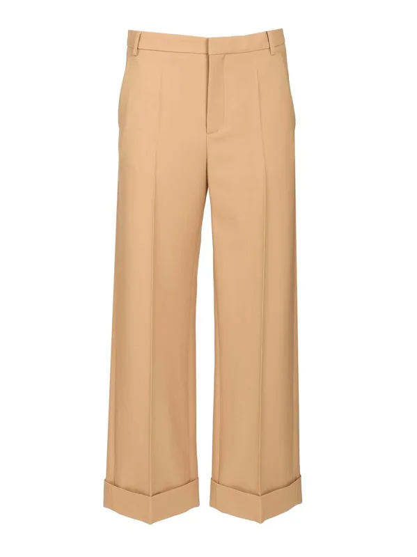 Valentino Wool Trousers Beige sold by Wanan Luxury