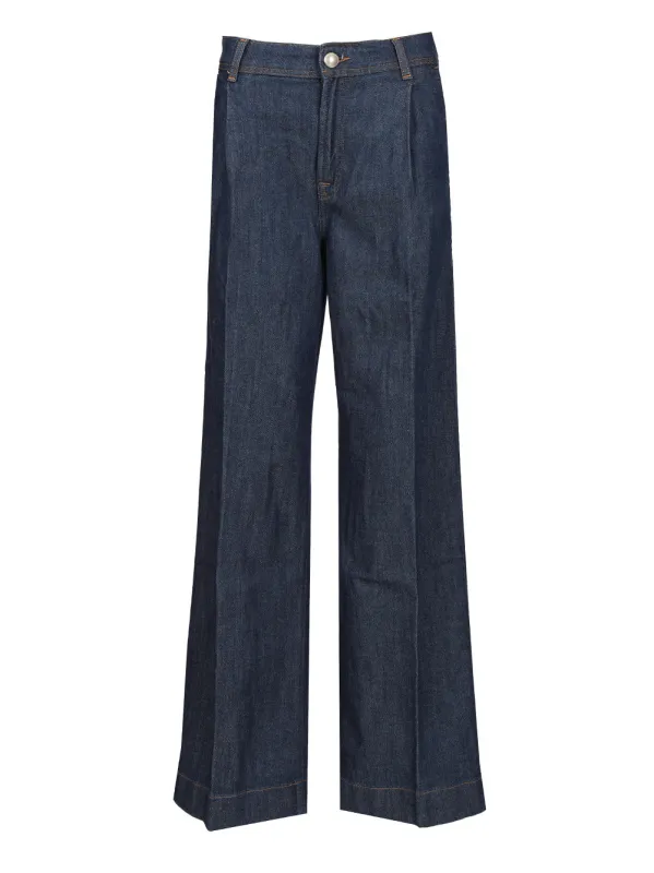 Pleated Trouser Jeans Blue made by 7 For All Mankind