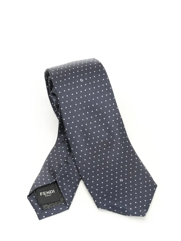 Silk Tie Ties And Bow Ties Blue made by Fendi