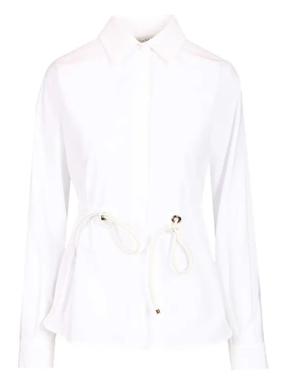 Cotton Poplin Shirt Shirts White made by MaxMara