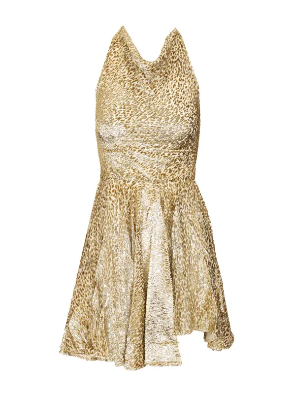 Coupe Gold Thread Mini Dress Dresses Gold sold by Wanan Luxury