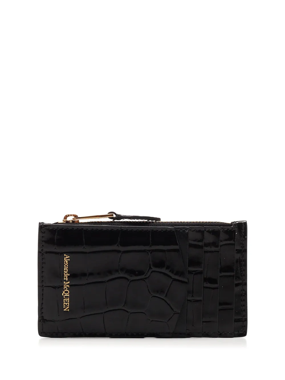Card Holder With Zip Wallets Black sold by Wanan Luxury