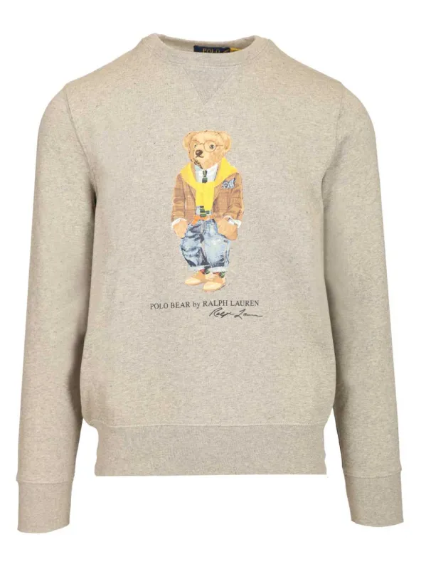 Polo Bear Sweatshirt Sweatshirts Grey made by Polo by Ralph Lauren