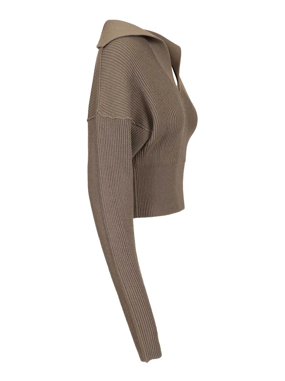 Cropped Sweater Knitwear Beige sold by Wanan Luxury product image thumbnail 3