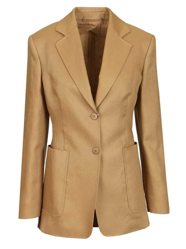 Linen Blazer Jackets Beige sold by Wanan Luxury