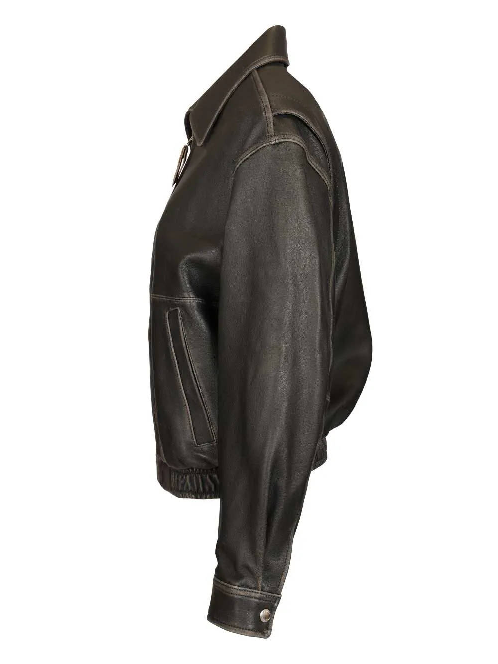 Drizzler Leather Jacket Jackets Black sold by Wanan Luxury product image thumbnail 3