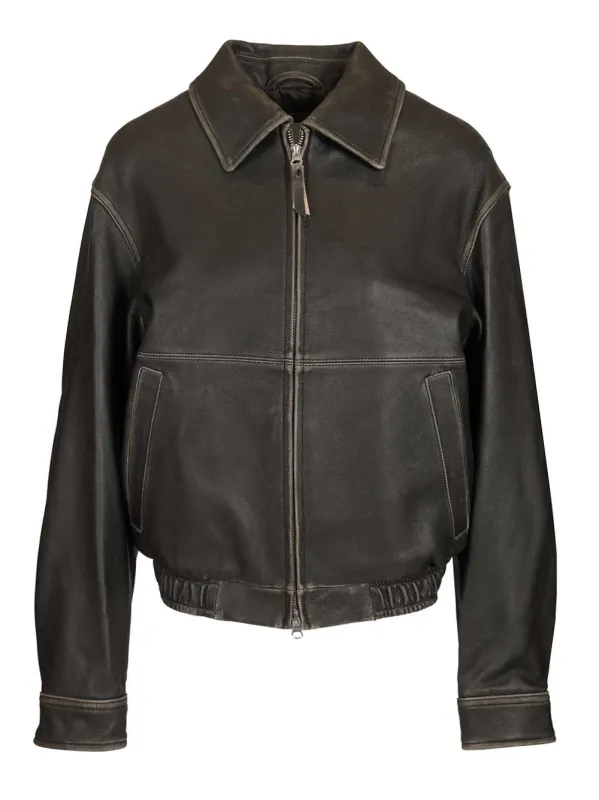 Drizzler Leather Jacket Jackets Black made by Dunst