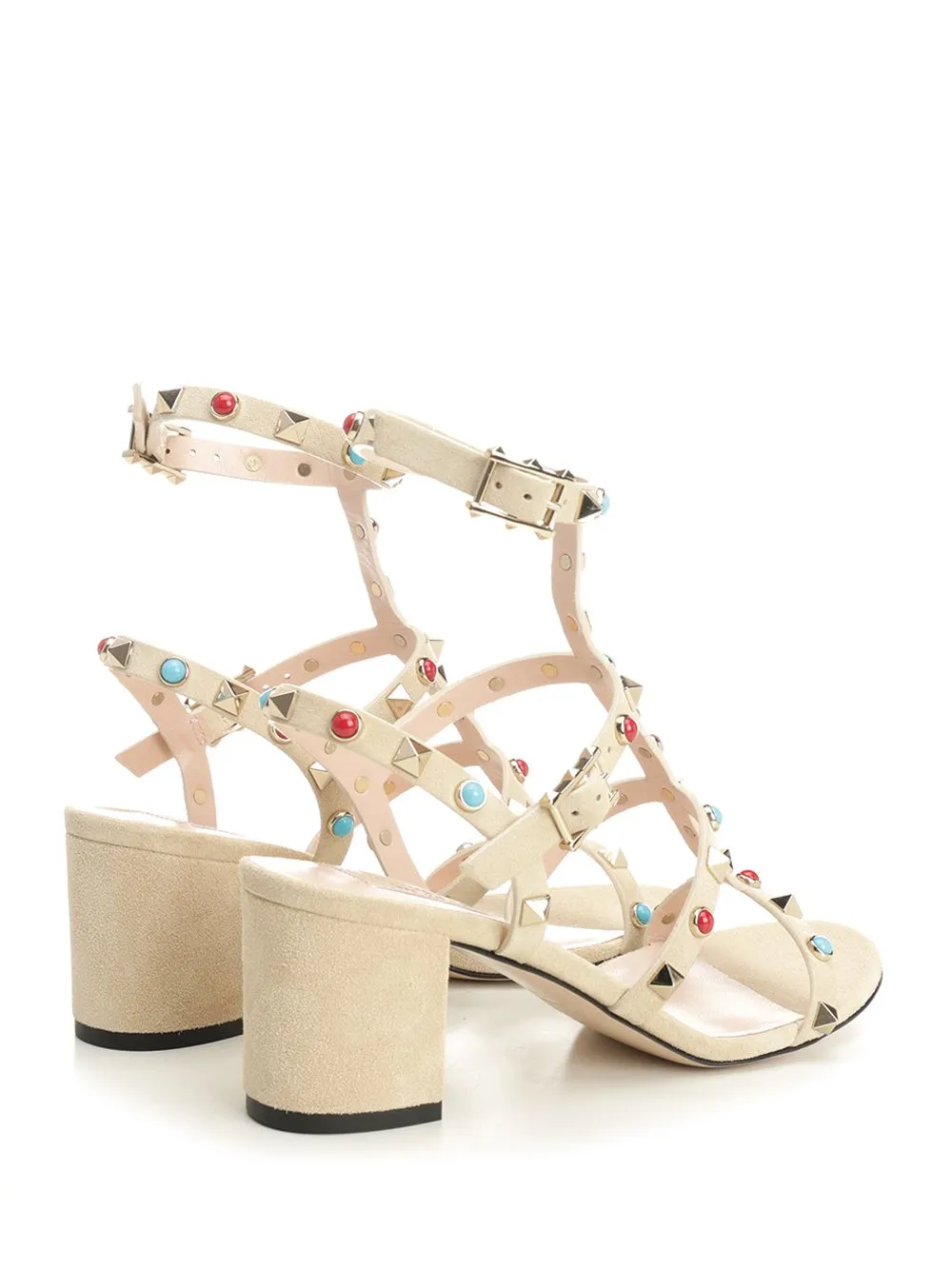 Rockstud Suede Sandals Beige sold by Wanan Luxury product image thumbnail 3