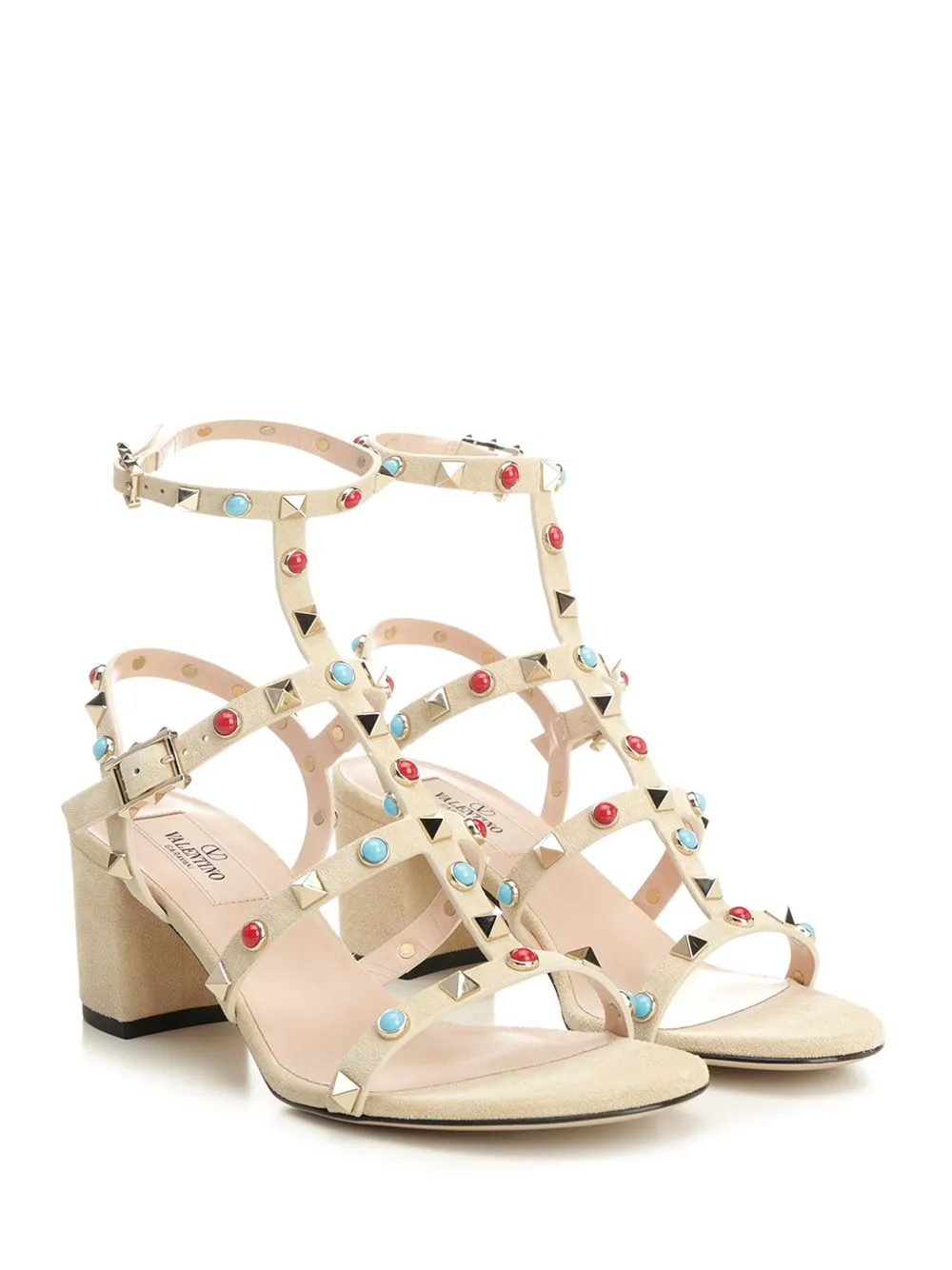 Rockstud Suede Sandals Beige sold by Wanan Luxury product image thumbnail 2