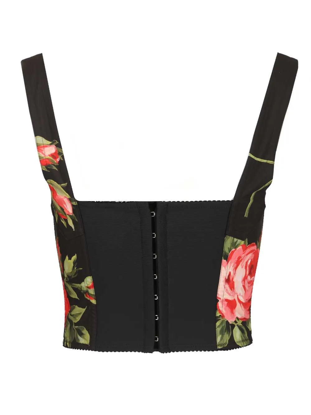 Rose Bouquet Print Bustier Top Tops Black sold by Wanan Luxury product image thumbnail 2