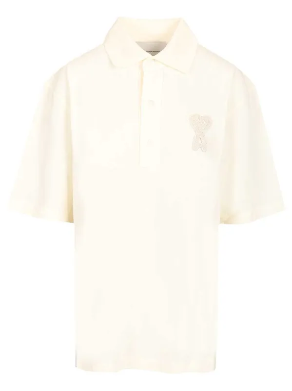 Ami De Coeur Polo Shirt White made by Ami