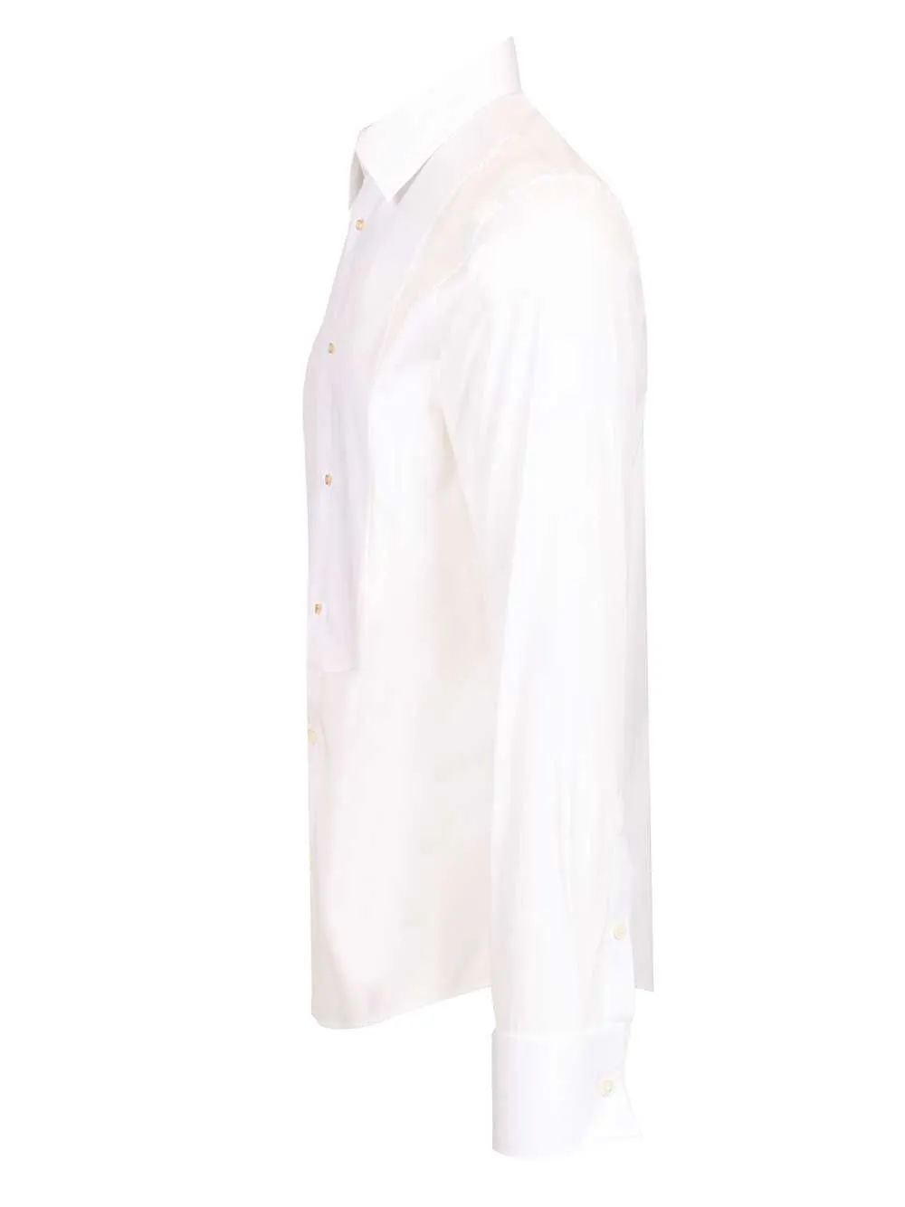 Slim-Fit Cotton Tuxedo Shirt Shirts White sold by Wanan Luxury product image thumbnail 3