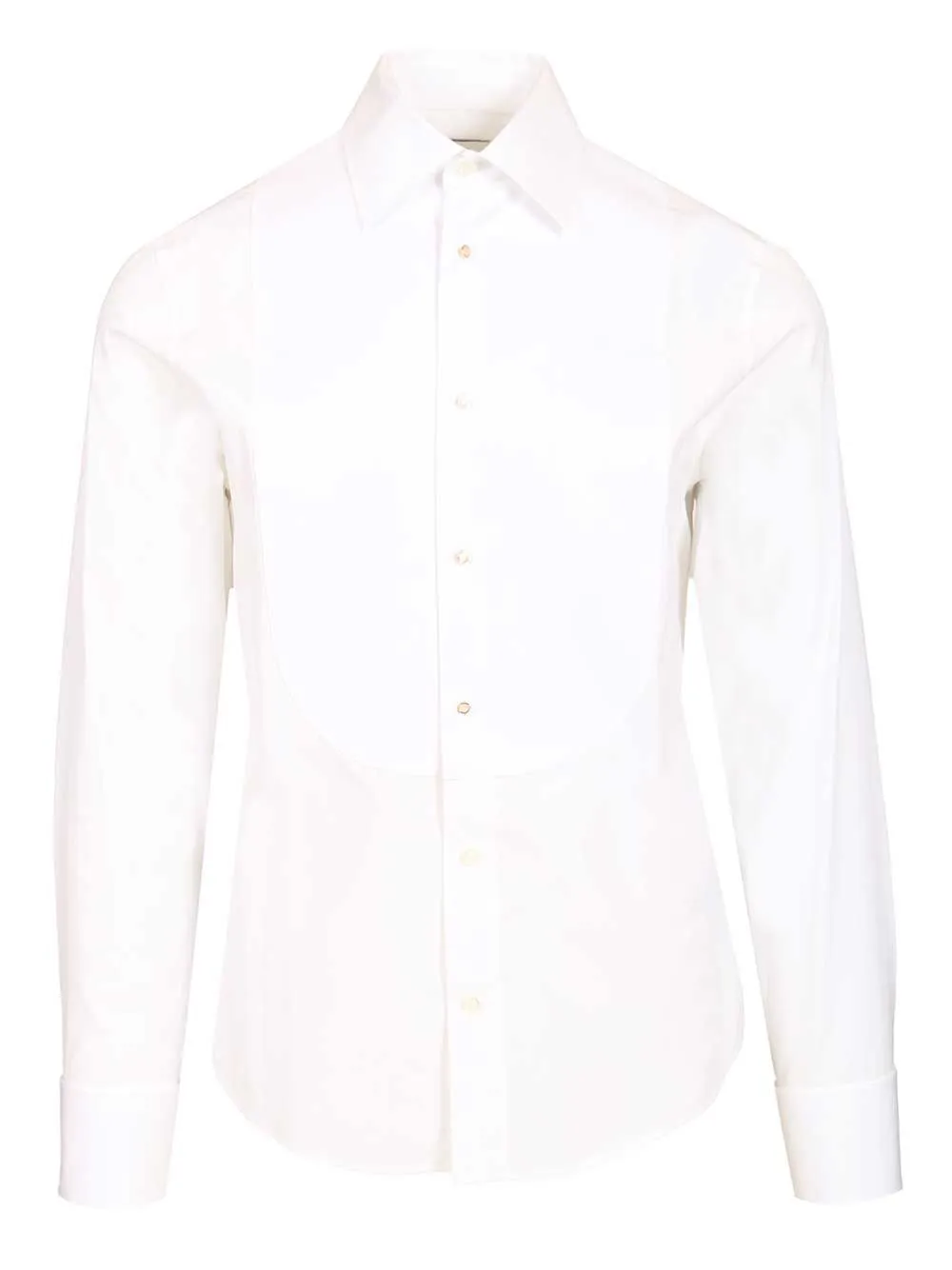 Slim-Fit Cotton Tuxedo Shirt Shirts White sold by Wanan Luxury