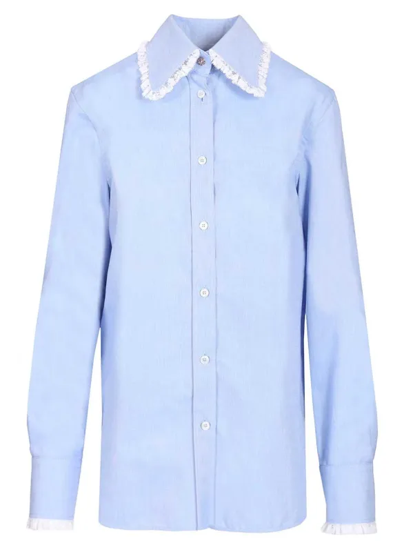 Oxford Cotton Shirt Shirts Light Blue sold by Wanan Luxury