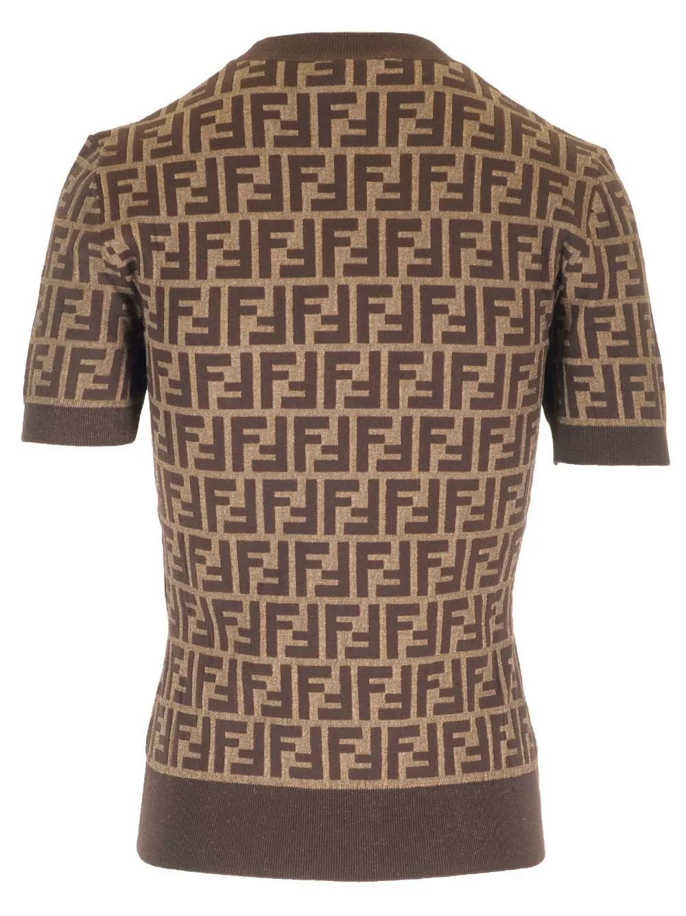 Ff Cotton Knit Top Knitwear Brown sold by Wanan Luxury product image thumbnail 2