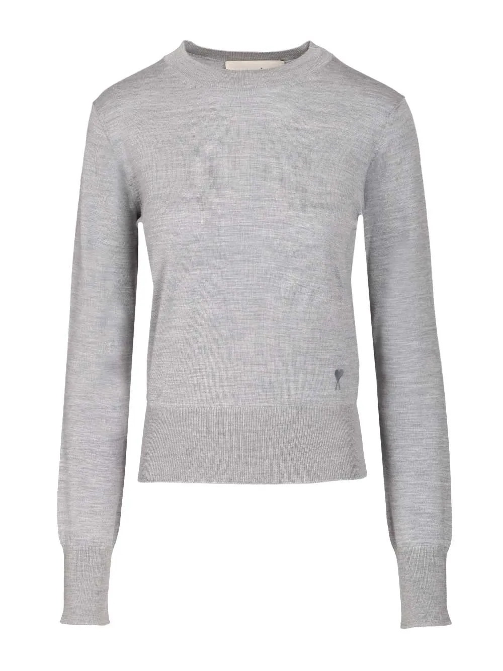 Crew Neck Sweater In Wool And Silk Knitwear Grey sold by Wanan Luxury