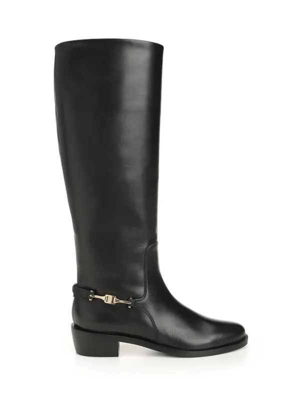 Boot With F Buckle Boots Black sold by Wanan Luxury