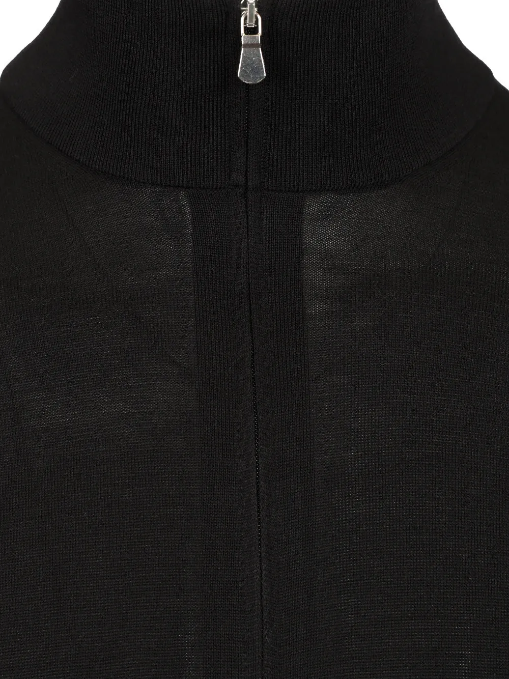 Cotton And Silk High Neck Zip Sweater Knitwear Black sold by Wanan Luxury product image thumbnail 4
