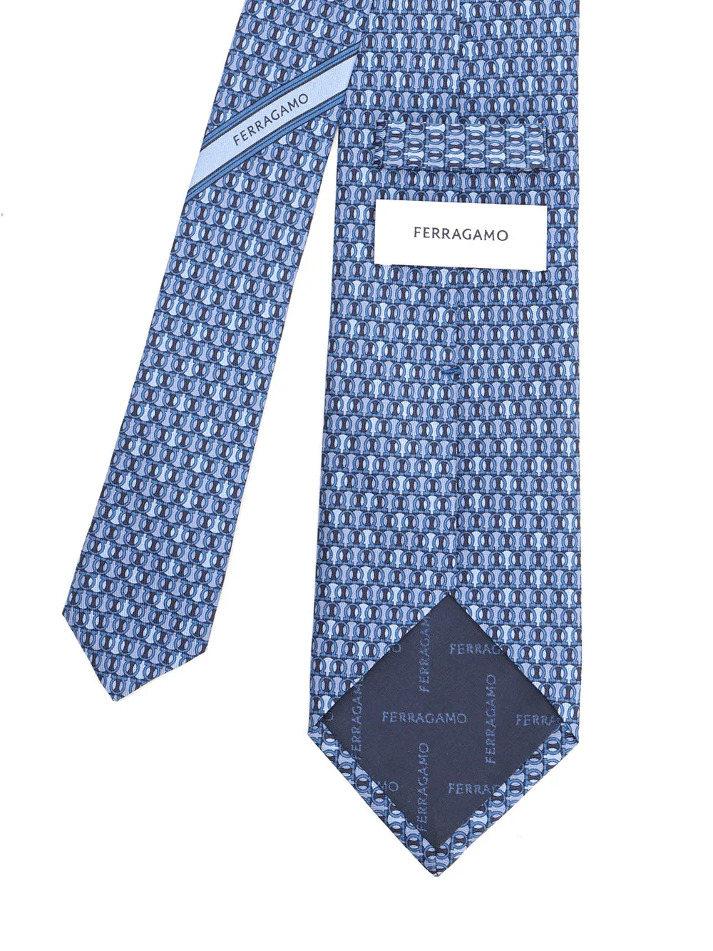 Ferragamo Monogram Ties And Bow Ties Blue sold by Wanan Luxury product image thumbnail 2