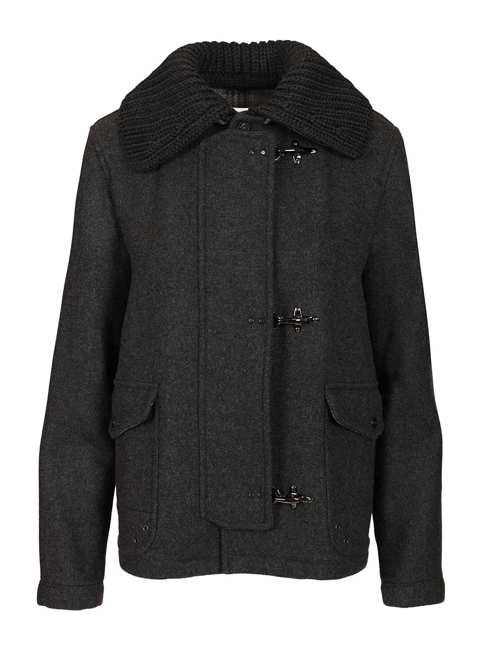 3-Hook Wool Jacket Coats Grey sold by Wanan Luxury
