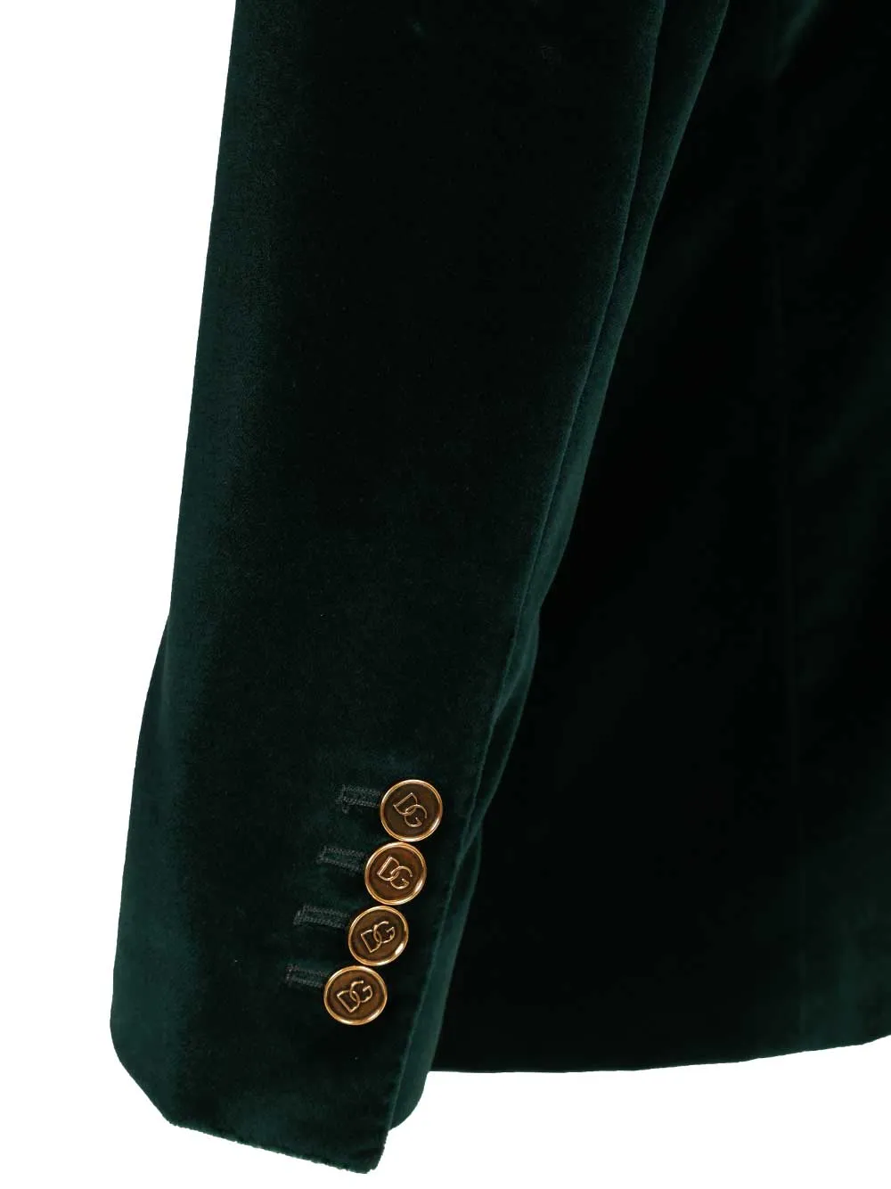 Double-Breasted Velvet Blazer Jackets Green sold by Wanan Luxury product image thumbnail 5