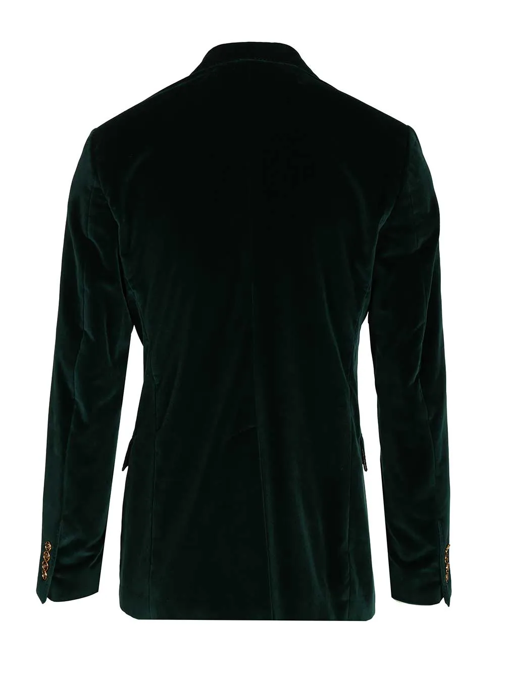 Double-Breasted Velvet Blazer Jackets Green sold by Wanan Luxury product image thumbnail 2