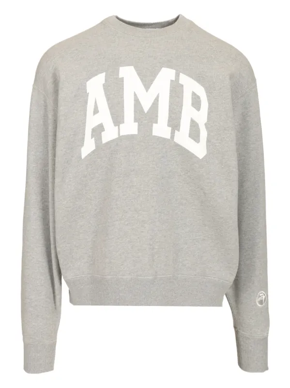 Crewneck Cotton Sweatshirt Sweatshirts Grey made by Wanan Luxury