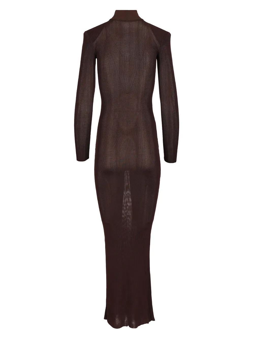 Long Viscose Knit Dress Dresses Brown sold by Wanan Luxury product image thumbnail 2