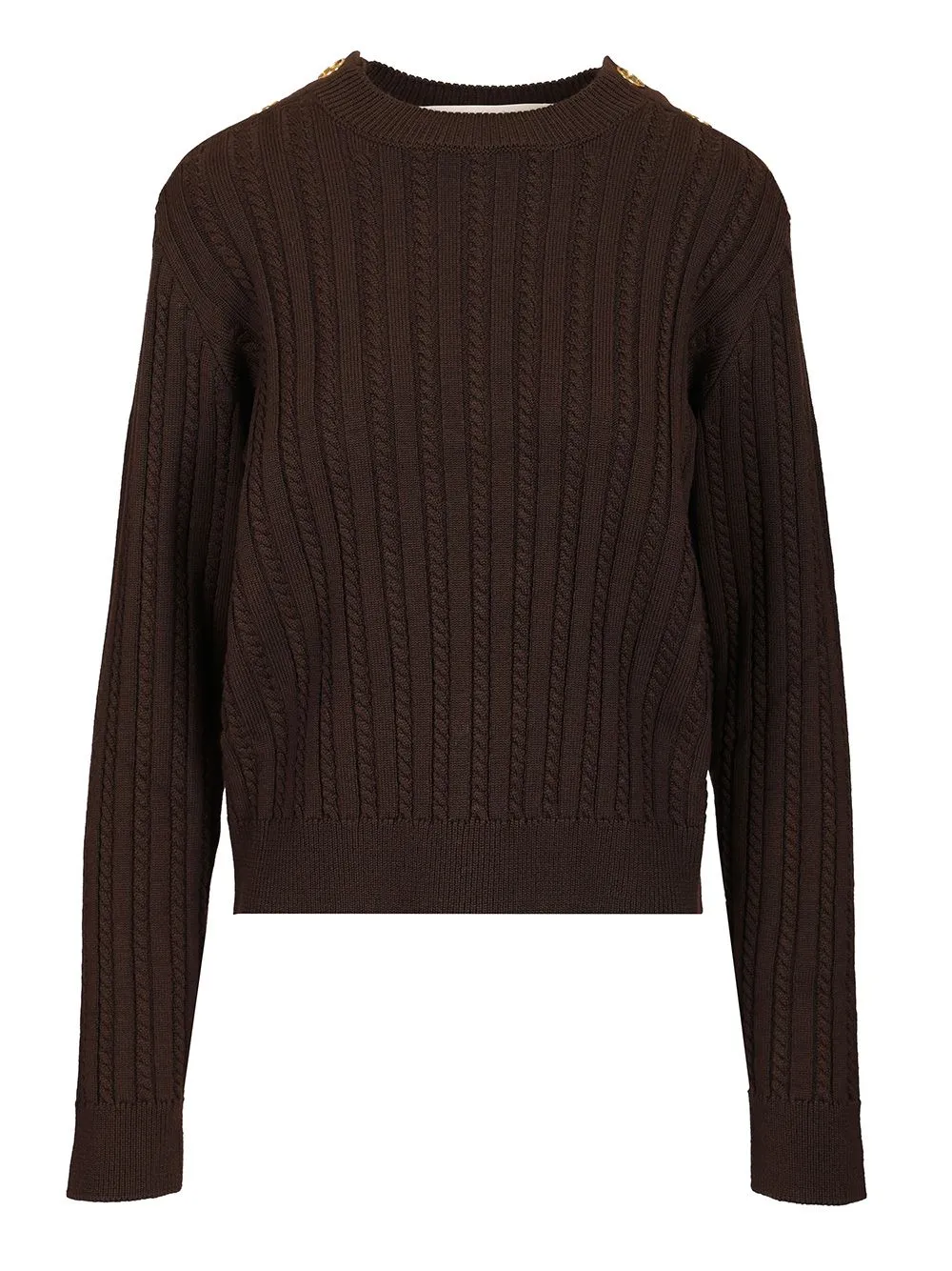 Cable-Knit Sweater Knitwear Brown sold by Wanan Luxury