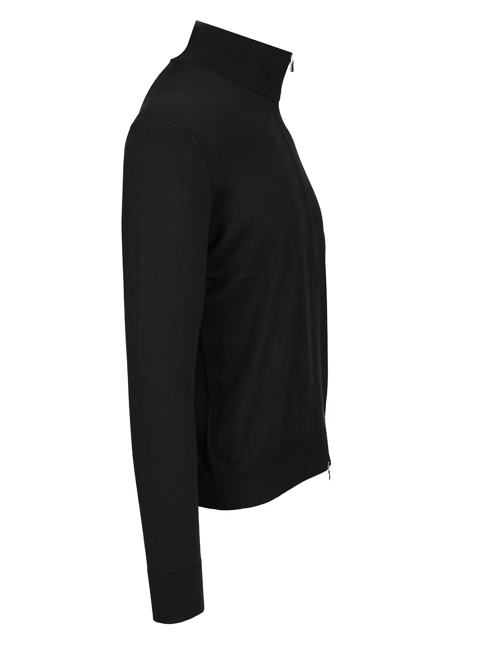 Cotton And Silk High Neck Zip Sweater Knitwear Blue sold by Wanan Luxury product image thumbnail 3