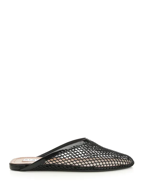 Mesh Flat Mule Scarpe Basse Black made by Alaia