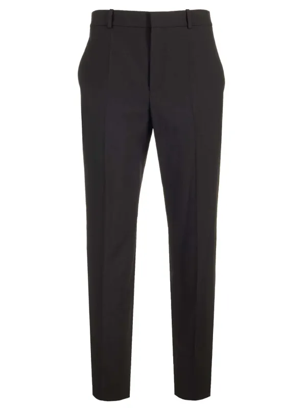 Classic Wool Pants Trousers Black sold by Wanan Luxury