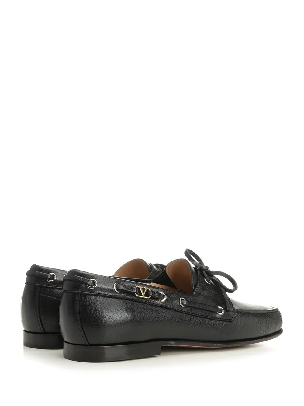 Leather Loafers With Logo Scarpe Basse Black sold by Wanan Luxury product image thumbnail 3