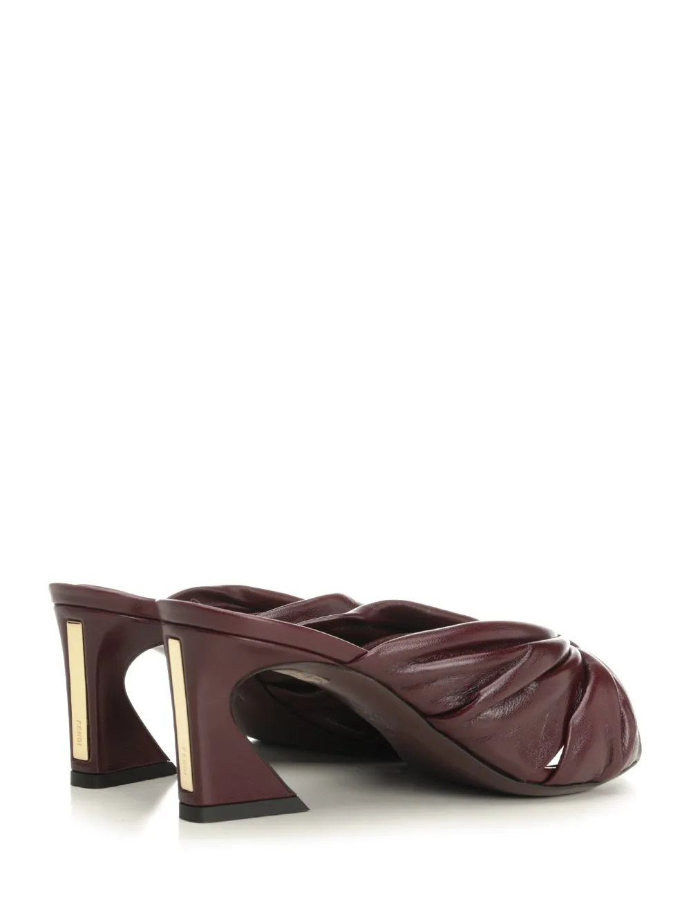 Slides In Shiny Nappa Leather Sandals Brown sold by Wanan Luxury product image thumbnail 3