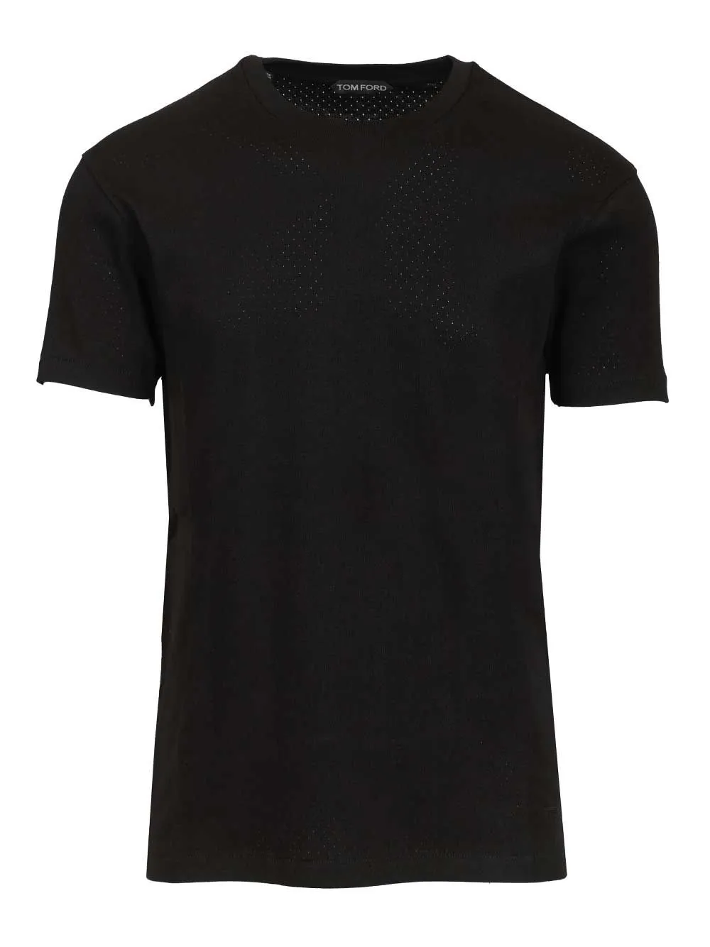 Perforated Ribbed T-Shirt Black sold by Wanan Luxury