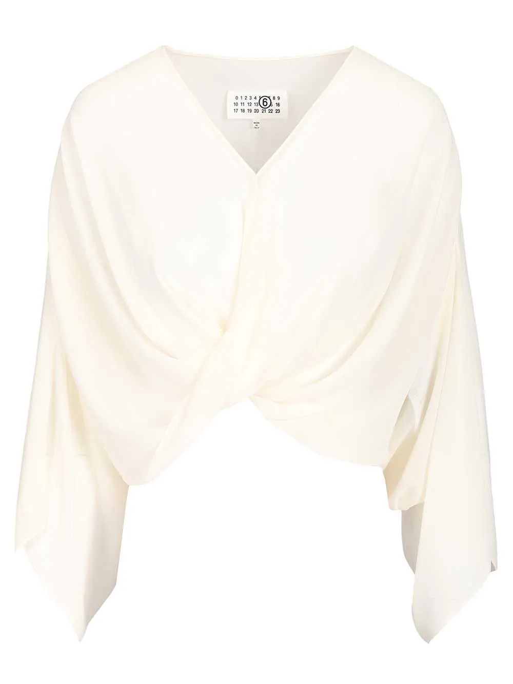 Long-Sleeved Top Tops White sold by Wanan Luxury