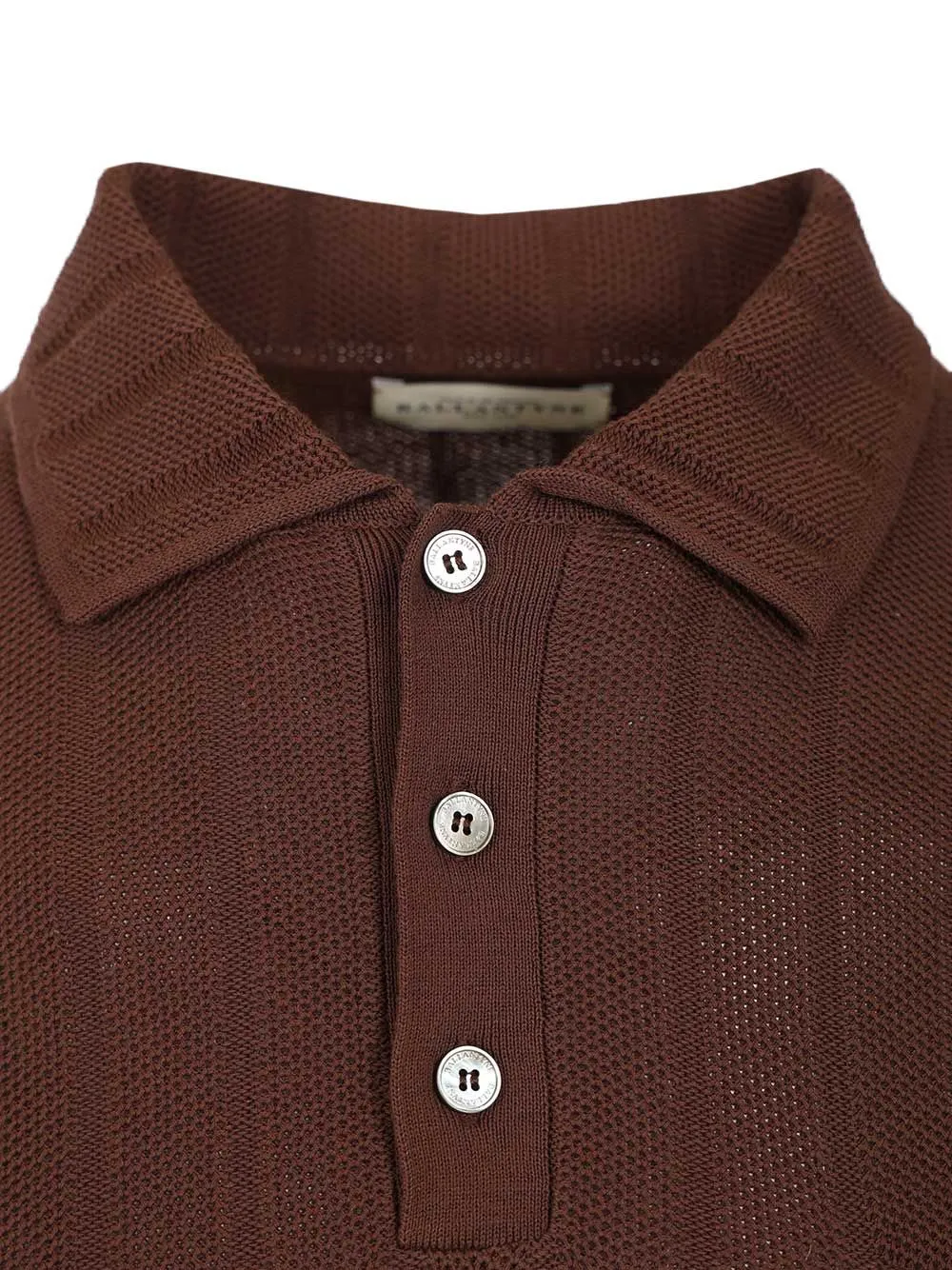 Cotton Knit Polo Shirt Brown sold by Wanan Luxury product image thumbnail 3