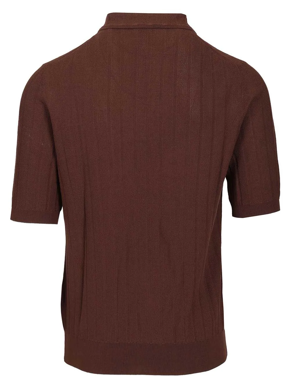 Cotton Knit Polo Shirt Brown sold by Wanan Luxury product image thumbnail 2