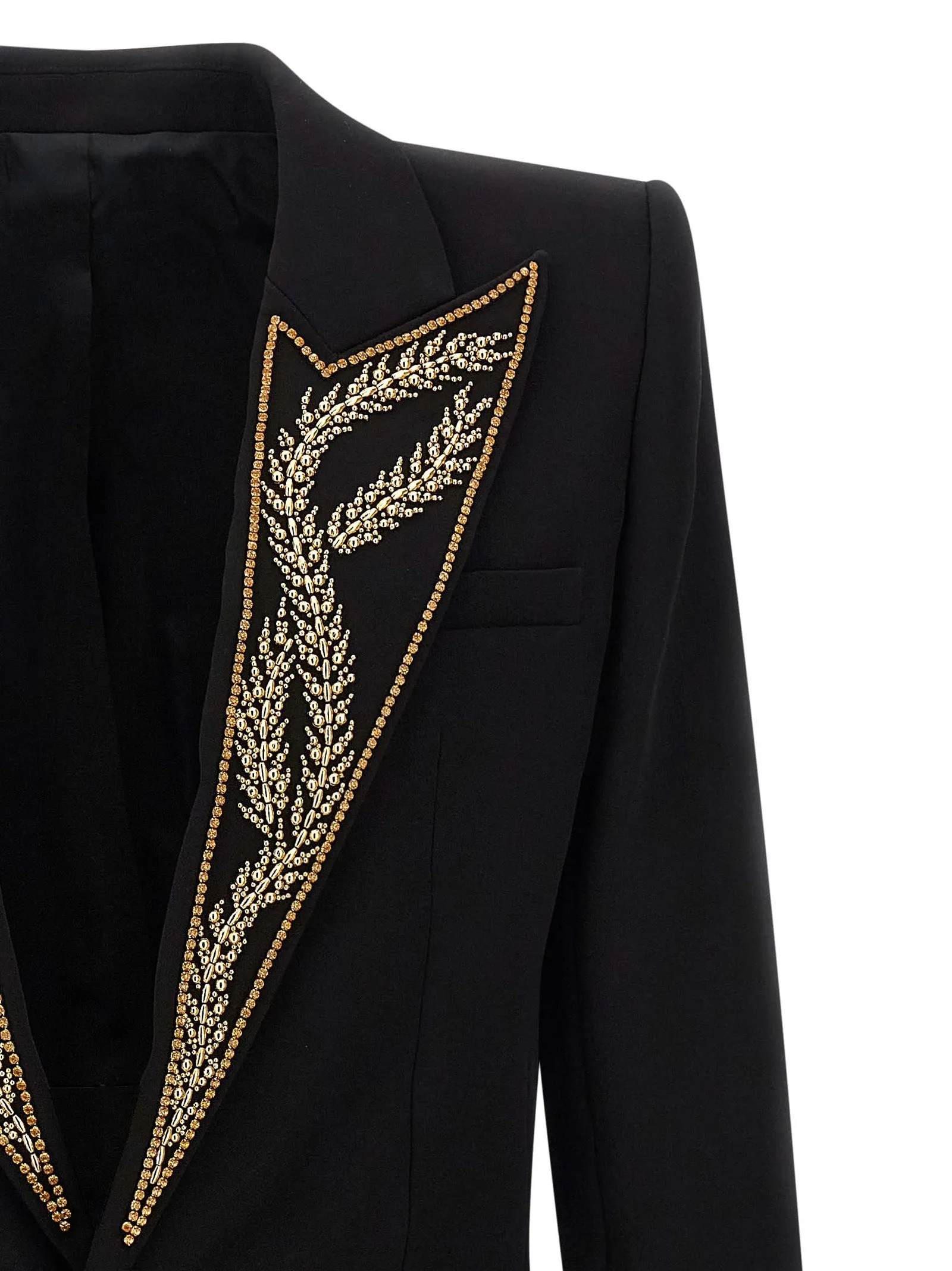Leaf Embroidery Blazer Black sold by Wanan Luxury product image thumbnail 3
