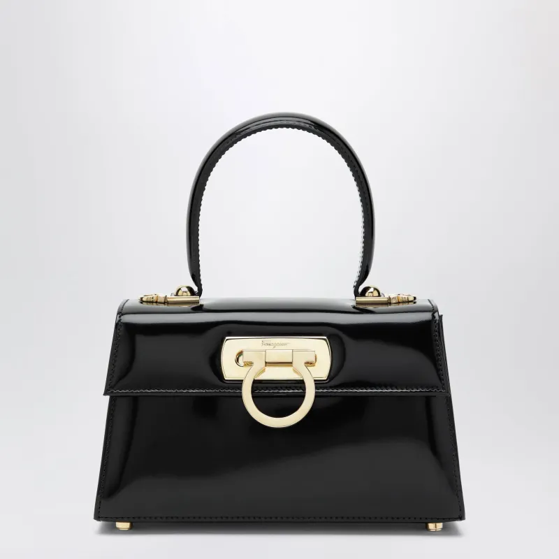 Black Iconic Top Handle Bag made by Salvatore Ferragamo