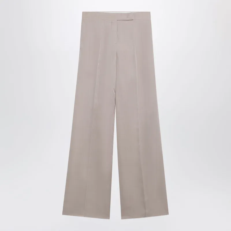 Long Silk Trousers In Pink sold by Wanan Luxury