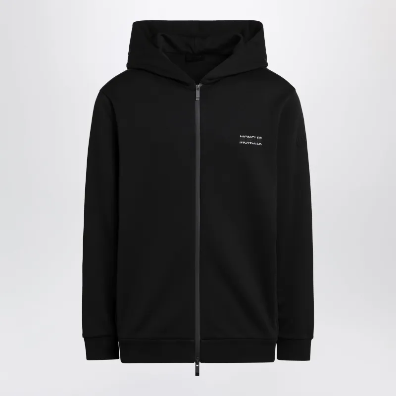 Logo Cotton Jersey Hoodie With Zip made by Moncler