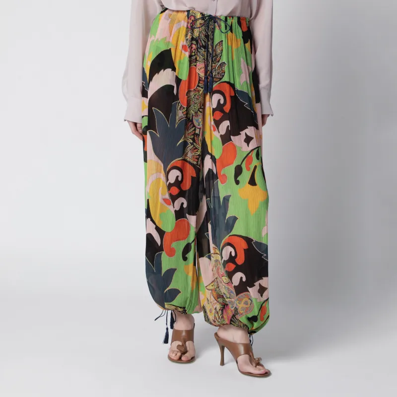 Wide-Leg Trousers In Printed Silk made by Etro