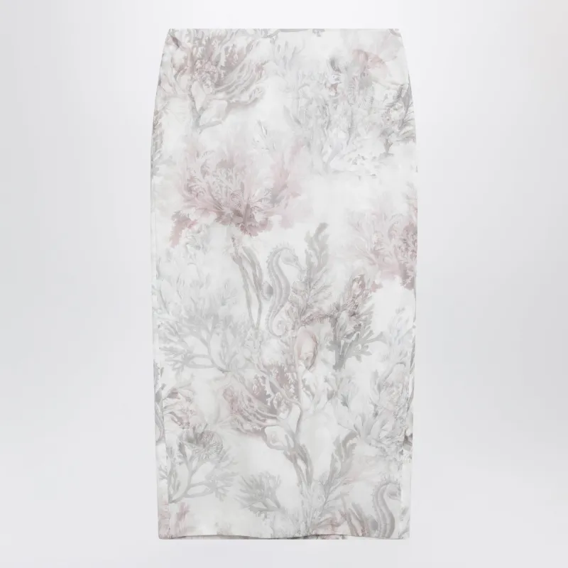 Pencil Skirt In Printed Gabardine And Organza made by MaxMara