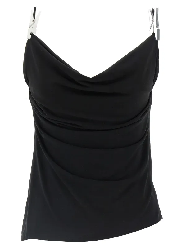 Draped Washing Clip Gala Tops Black made by Coperni Paris