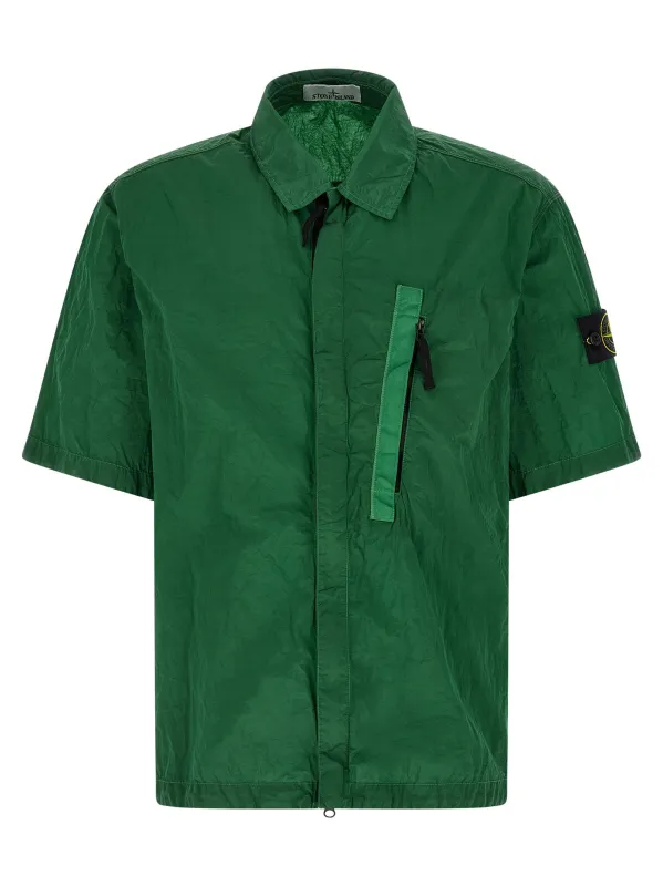 Overshirt Nylon Metal Shirt And Blouse Green made by Stone Island