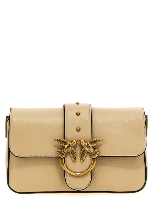 Mini Love Slouchy Shoulder Bags Beige made by Pinko