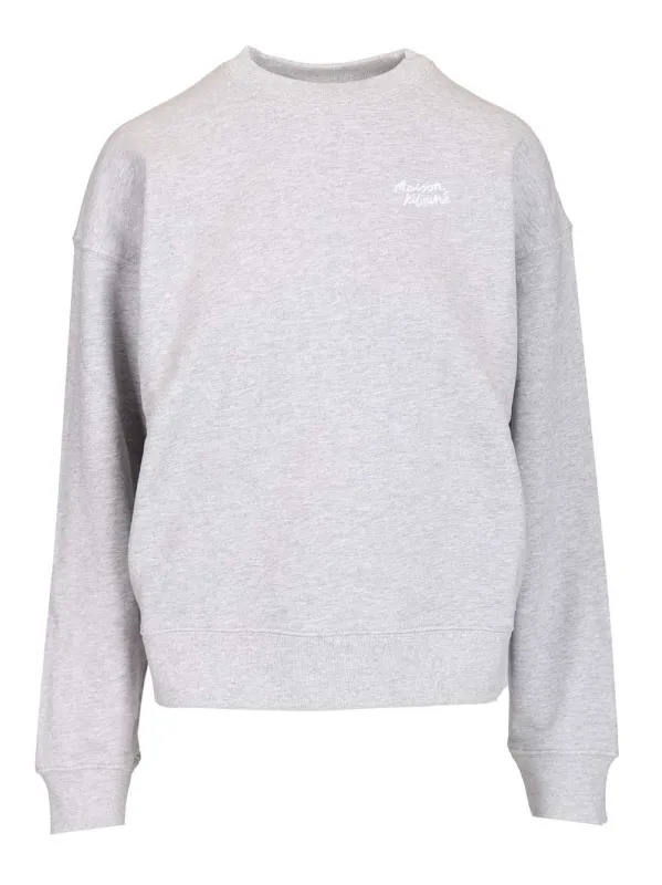 Organic Cotton Sweatshirt Sweatshirts Grey made by MAISON KITSUNE